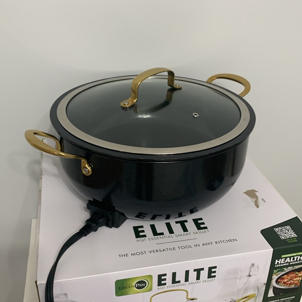 GREENPAN 6Qt Elite Ceramic Nonstick Smart Skillet - Picture 6 of 6
